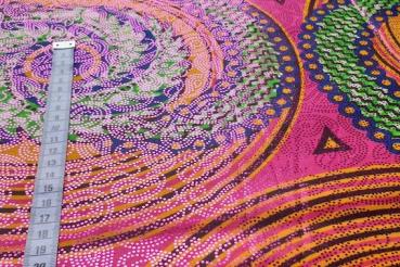 Preview: GREEN TORNADO PINK METALLIC-Osikani Stoff